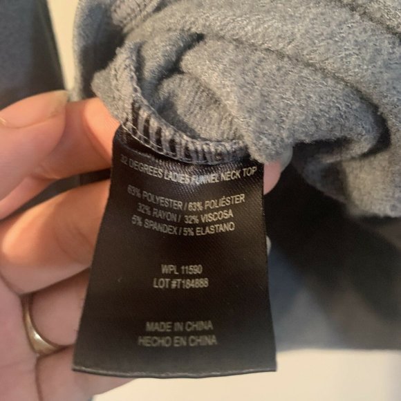 32 DEGREES Womens Heather Iron Curtain Sweater Long Sleeve Cowl Neck NWOT Sz L - Picture 7 of 7